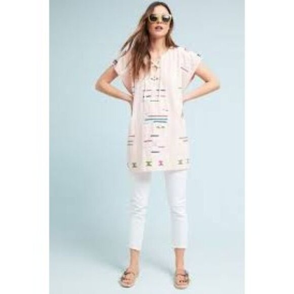 Valiante Tops - Anthropologie Valiante Anthropologie Women Size 0 Tijuana Panay Embroidered Caft